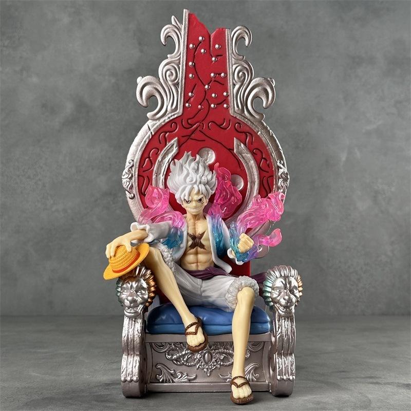 Bandai One Piece GK Warhead wh Пять Королей Поза Сидящего Люффи Трон Люффи Анимация Ручная Работа Украшения