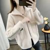Autumn Winter New Imitation Mink Velvet Jacket Korean Loose Thicken Knitted Sweater Fashion Elegant Zipper Cardigan Coats