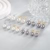 Серьги-пусеты с бриллиантами и жемчугом в корейском стиле с четырьмя крапанами - Элегантный и свежий дизайн