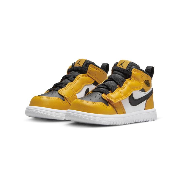 Jordan Air Jordan 1 Mid Alt Vintage High top Basketball Shoes Black Yellow Infant And Toddler AR6352-701