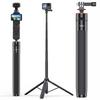 Extended Selfie Stick Telescopic Protable Tripod Stand Adjustable with 1/4inch Thread for DJI Osmo Pocket 3 Accessories