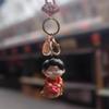 Anti-lost Tang Dynasty Doll Pendant Flower Car Key Ring Cute Chinese Style Keychain  Key Decor
