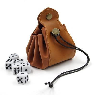 Лоток для игральных костей с завязками, дизайн, подставка для игральных костей из искусственной кожи, сумка для хранения ювелирных изделий, сумка для монет, органайзер для игральных костей