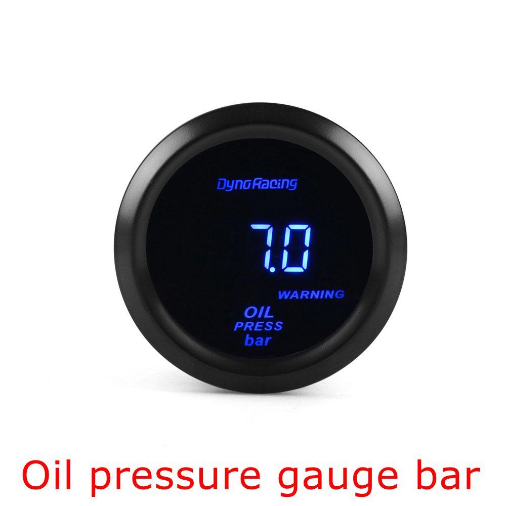 Dynoracing 2" 52mm Car Digital Turbo Boost Gauge PSI BAR Water Temp Oil Temp Oil Pressure Gauge Voltmeter Tachometer Rpm gauge