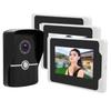 Wifi Video Doorphone 1080P HD 7in TFT LCD Display 3 Monitors Remote Monitoring 110 Degrees  Night Vision