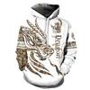 Fashion Men's Sweatshirt New Men's Lion Print Autumn and Winter Long Sleeve Hoodie Top