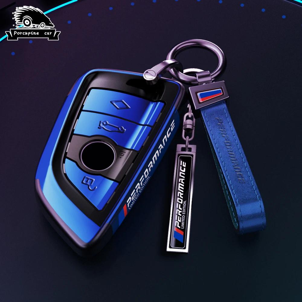 BBKJ7 PC plating Car Remote Key Case Cover Shell Fob For BMW X1 X3 X4 X5 X6 F15 F16 G30 G20 3 5 7 Series G01 G02 G05 G11 G32 F48 F39