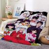 Digital Print Anime Fleece Blanket Sofa A-Inuyasha Microfiber Bedding Warm Winter Bed Camping Nap Fluffy Soft Blankets King Size