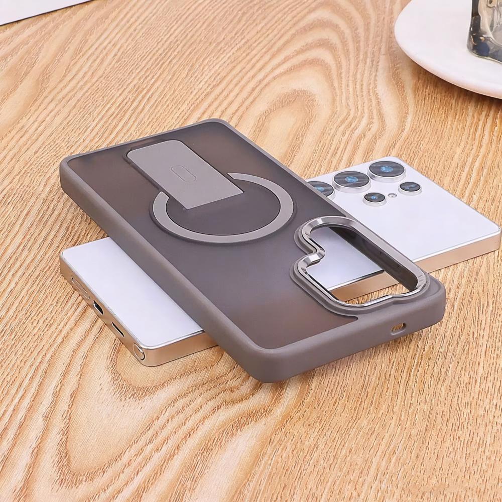 Для Magsafe Складная подставка Держатель Матовый чехол Для Samsung S26 S25 S23 S24 Ultra Plus FE A57 A37 A17 A56 A55 A36 A26 A16 Чехол
