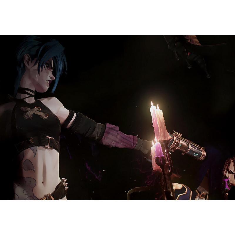 Аркейн Лига Легенд Сериал Постер Принт Холст Искусство Картины Дом для Гостиной и Игровой Комнаты Настенный Декор Бескаркасная Картина