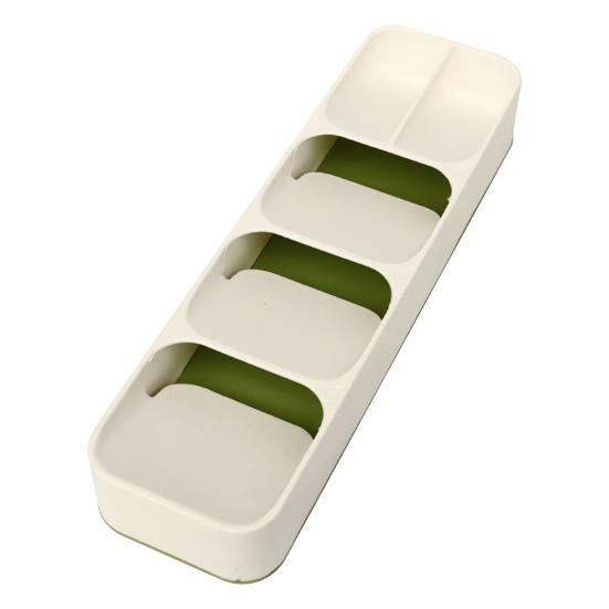 Органайзер для хранения посуды. Организация классификации. Большая вместимость. Несколько отделений. Лоток для посуды. Вилка. Палочки для еды. Выдвижной ящик для ложки. Держатель посуды.