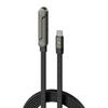 240 Вт USB-C Кабель для быстрой зарядки и передачи данных со встроенной подставкой для телефона, прочный плетеный нейлон, для мобильных игр и ежедневного использования в офисе