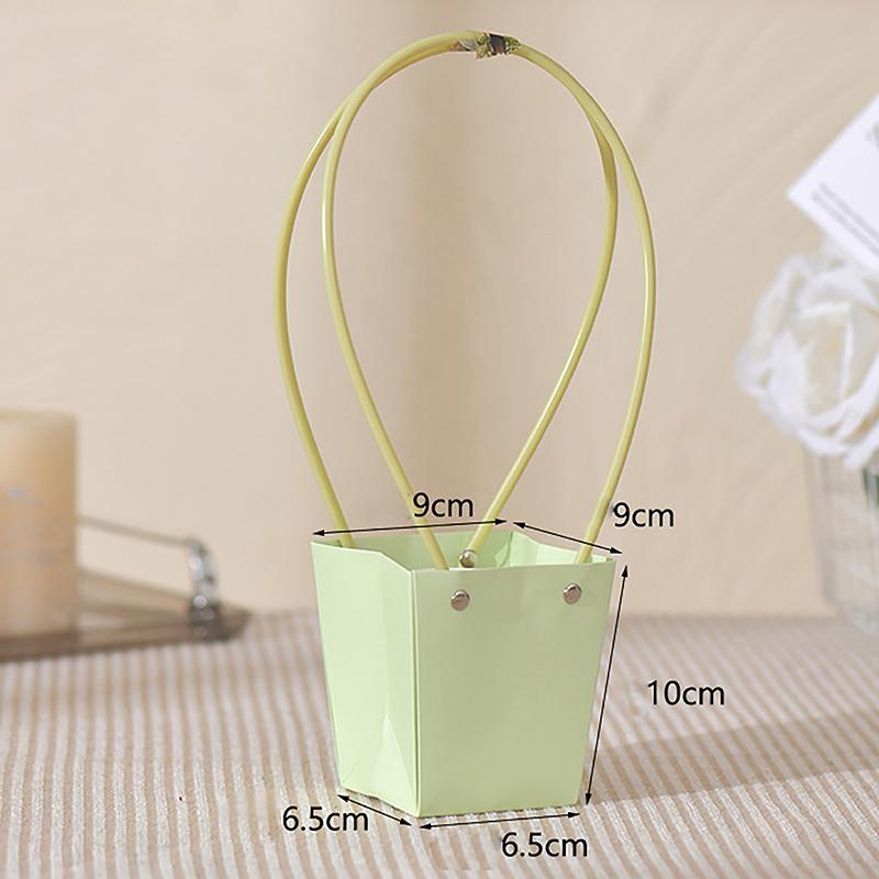 1Pc Handle Kraft Paper Flower Bags Flowers Wrapping Gift Flower Packaging Boxes For Home Wedding Party Decoration
