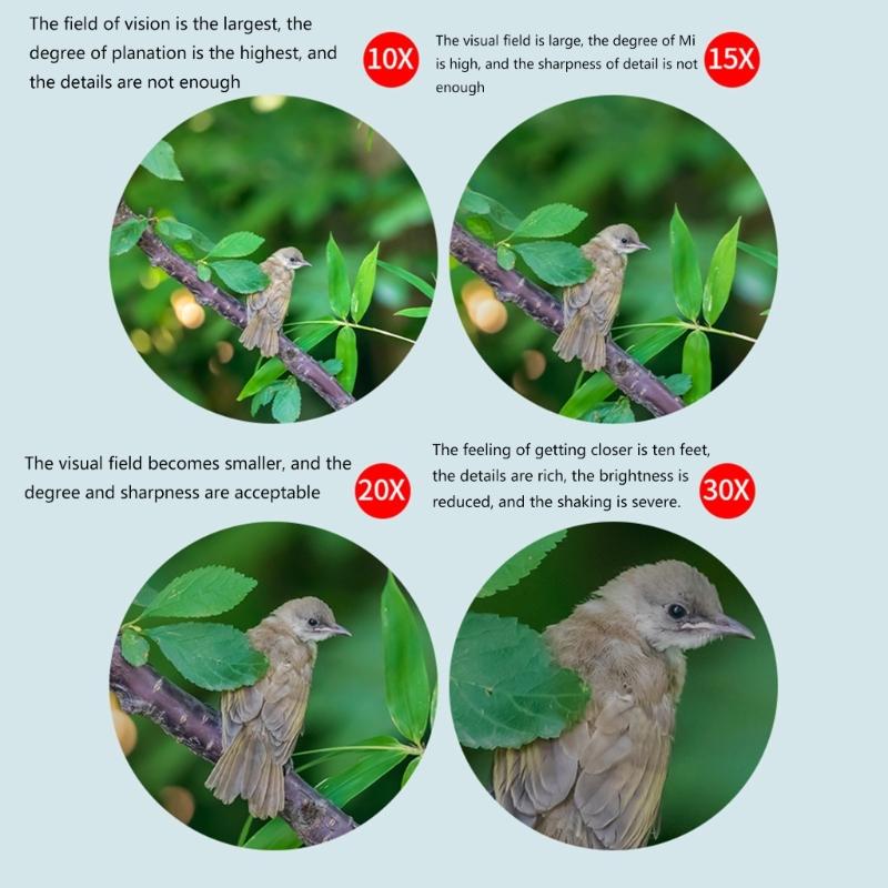 Наблюдение за дикой природой в природных заповедниках Телескоп 10-30X21 Монокуляр с зумом