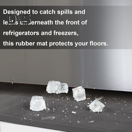 Силиконовый коврик для холодильника и поддон для сбора капель, противоскользящий водонепроницаемый протектор пола для холодильника, стиральной машины, винного шкафа и сушилки