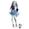 Monster High-Frankie Stein-Poupée avec animal, cheveux noirs et bleus HHK53