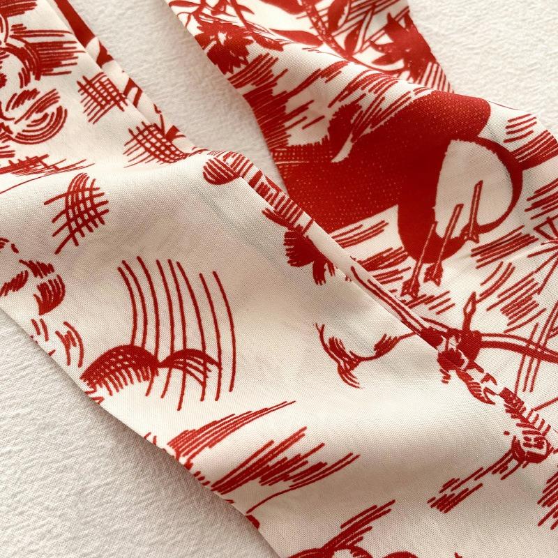 Long Silk Scarf Atmosphere New Thin Narrow Tie Bag Gift Strap Headband Small Tie
