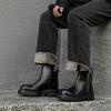 2025 новые квадратные каблуки и ботильоны мужские британские ботинки челси короткие ботинки из овчины 66632-B