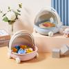 Cute Baby Cradle Shape Desktop Storage Box Doll Baby Bed for Labubu Storage Container Storage Trunks