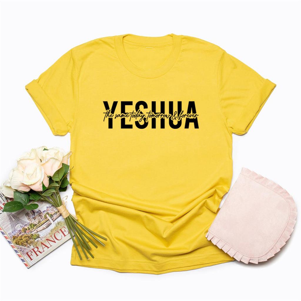 Yeshua T-Shirt Christian T-shirts Religious Shirts Bible Verse Top Faith Tee Women Graphic T Shirts Christian Gift Jesus Apparel