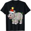 Бегемот Рождественская Елка Зажигание Санта Бегемот Рождественская Футболка