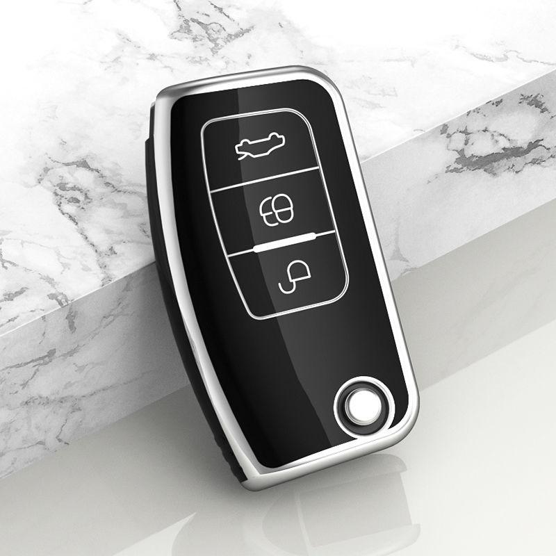 Чехол для ключа автомобиля для Ford Focus 2 3 Mk3 Mk4 Mondeo Mk5 Mk4 Fiesta Mk8 Mk3 Mk7 Puma Explorer Ecosport Kuga C Max Bronco Mustang