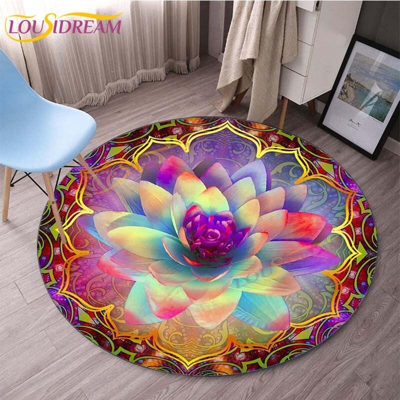 Earth Grey Moon Round Gaming Mat Bird Cartoon Printed Round Mat Milky Way Galaxy Chair Round Mats Round Carpets for Living Room