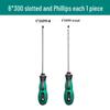High-Strength Magnetic Screwdriver Set: Phillips, Slotted & Awl