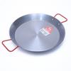 EL CID Spanish Paella Pan with Red Handle, Professional Paella Pan with Recipe, 34cm, Serves 6