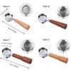 Wood Handle Bottomless Coffee Portafilter 3 Ear Espresso Machine Replacement Parts  Barista