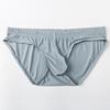Men Briefs Low Waist U-Convex Wrap Bag Panties Solid Color Ice Silk Smooth Seamless Sexy Underwear Daily Wear