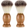 Shaving Brush for Men Wet Shave Using Cream & Soap Wood Handle Hair Salon Brush for Safety Shaving Razor Straight Razor Father's Day for Dad Boyfriend