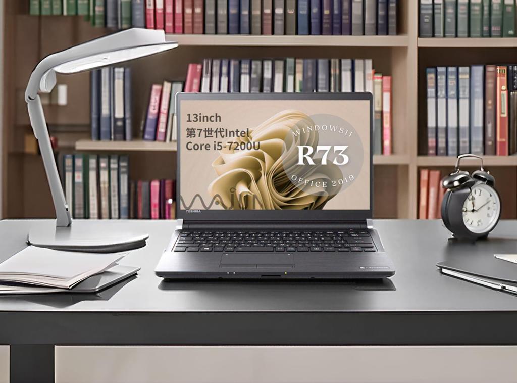 Refurbished Toshiba R73 7th Generation Windows 11 MS Office Wajun 8GB 128GB SSD Laptop, 13-inch, i5-7200U Processor, Pro, 2019, Webcam, Wi-Fi,