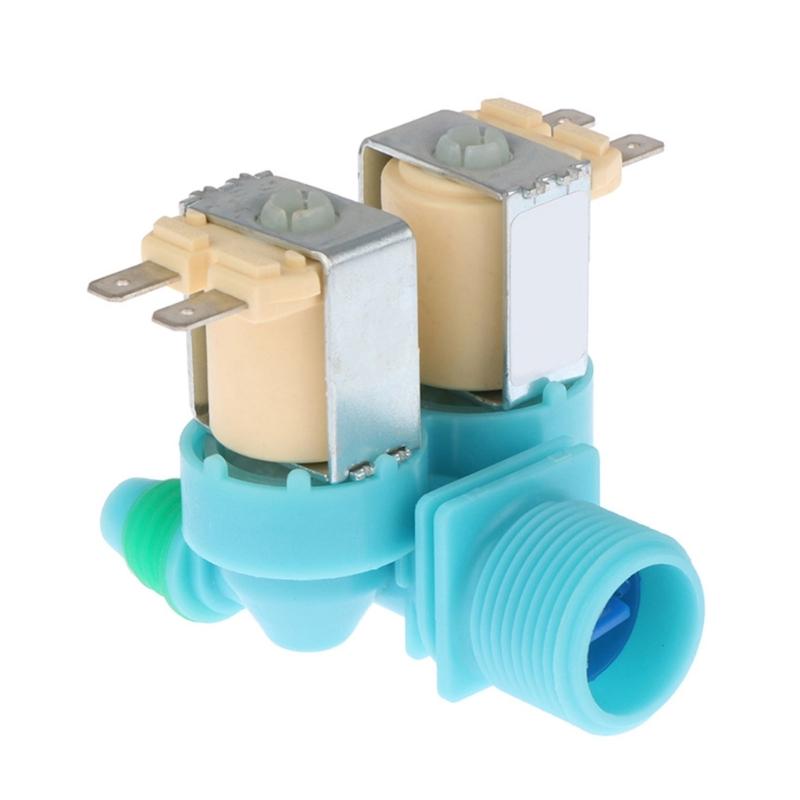 High Temperature Resistant Double Inlet Valves for Washing Machines Adjustable Flow Control Solenoid Washer Valves