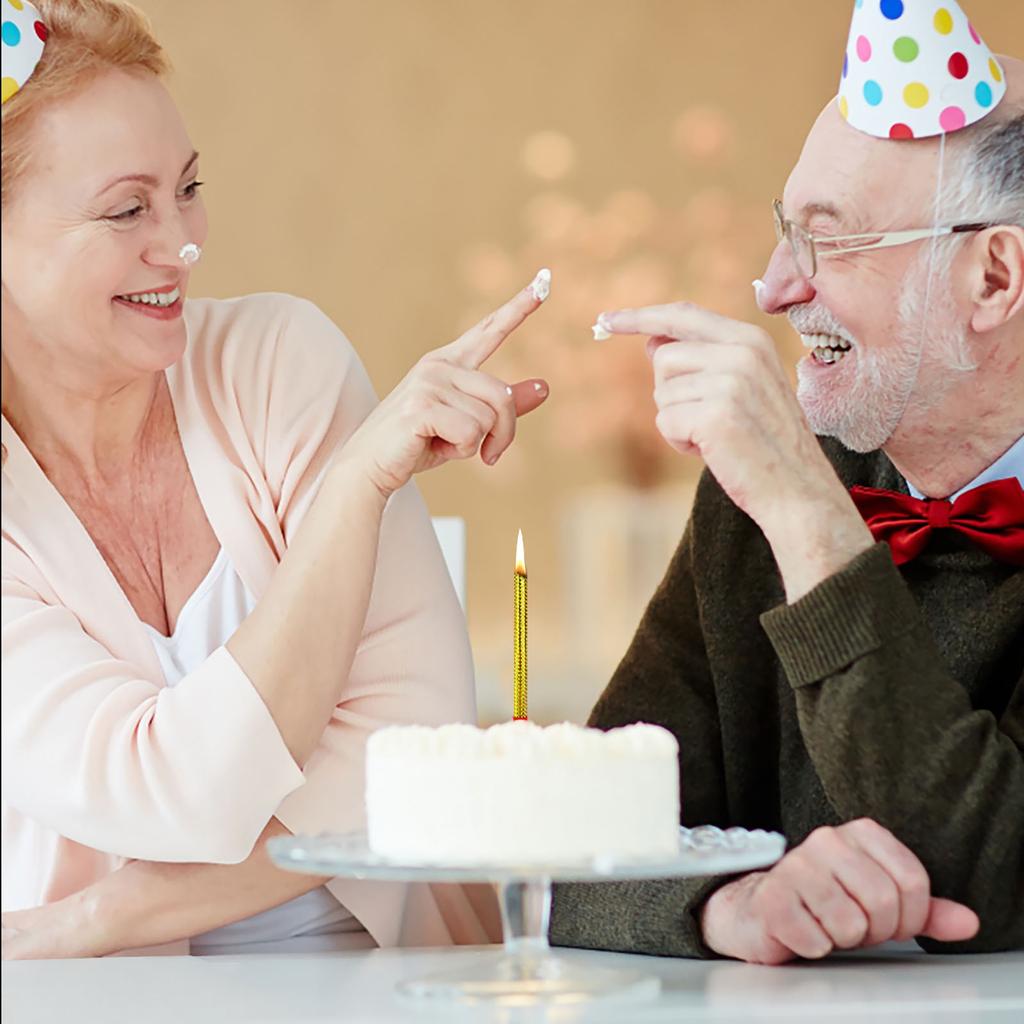 Birthday Candle Party Celebration Pencil Wax Birthday Cake Decoration Internet Celebritys Creative Romantics Smoke-free Tear-free Gold Plating