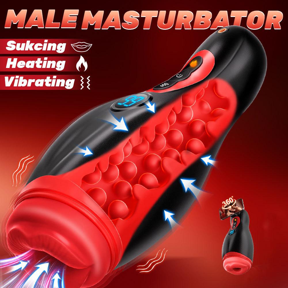 Автоматическая мужская мастурбационная чашка с сосанием, вибрацией, минетом, мастурбацией, реальная нагреваемая вагина, карман, секс-машины, игрушки для взрослых для мужчин