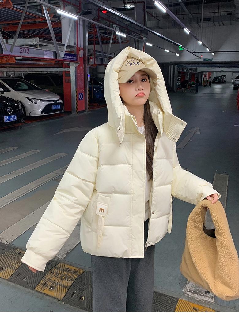 Зимняя короткая куртка с капюшоном, утолщенная, на хлопковой подкладке, свободная, теплая верхняя одежда