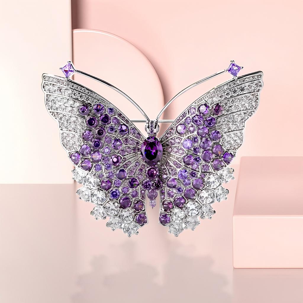 Butterfly Brooch with An Ethereal Charm, High-end Women's Exquisite and Fashionable Brooch Dress, Versatile Design Pin
