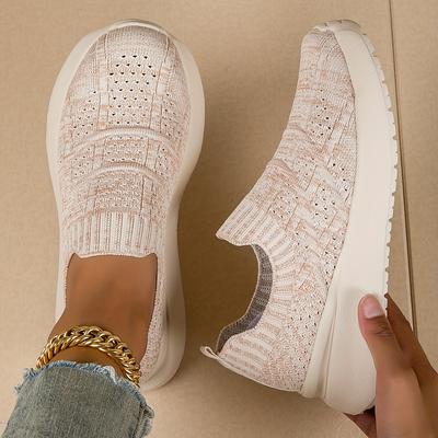 Женские дышащие летающие тканые кроссовки, удобные низкие туфли, обувь для активного отдыха