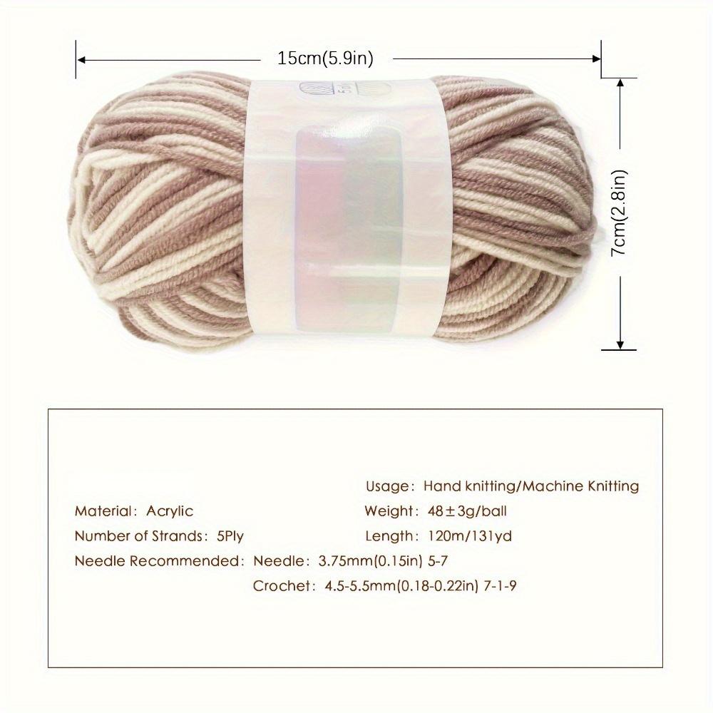 Набор акриловой пряжи из 4 шт., градиент смешанных цветов, мягкая пряжа для рукоделия для ручного машинного вязания крючком, идеально подходит для шарфов, свитеров, носков, перчаток, всего 7,05 унций