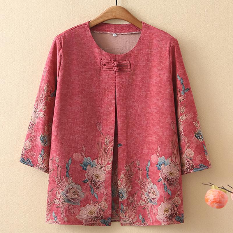 Большие размеры 2XL-7XL Элегантные рубашки больших размеров для женщин Топы Свободные винтажные блузки Летняя одежда для женщин среднего возраста