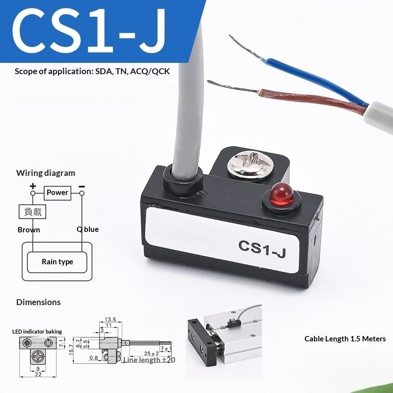Versatile Air Pneumatic Cylinder Magnetic Reed Switch Sensor 1Pcs for Various Industrial Needs CS1-J/G/E/U/F D-C73Replacement Sensors2
