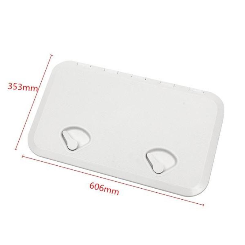 Compartment Access Hatch Plate White Inspection Yacht Cover RV Ship Part White Plastic Watertight Marine Boat Caravan Deck 23.86x13.90""