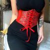 Transparent Lace Elastic Belt Women'S Waist Ultra-Wide Strap Decoration With Skirt Lolita Design Elastic Waist Seal
