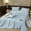 Bamboo Fiber Cooling Bed Set: Washable Soft Mat, Pillowcase, Ice Cream Design, Nude Sleeping Comfort