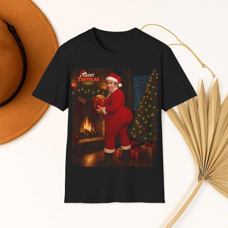 Funny Nicolas Cage Christmas Shirt, Christmas Movie Fan Gift SG259 Unisex T-Shirt
