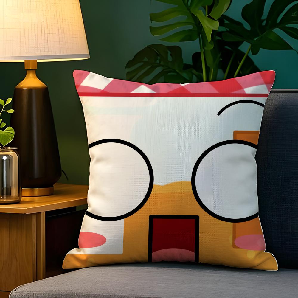 BFDI BBattle for Dream Island Pillow Case Natural Linen Pillow Case DoubleSided Decor Sofa Pillowcase Home Decor