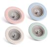 4Pcs Silicone Kitchen Sink Strainer Sewer Hair Filter Collect Bath Drain Stopper Sink Floor Drain