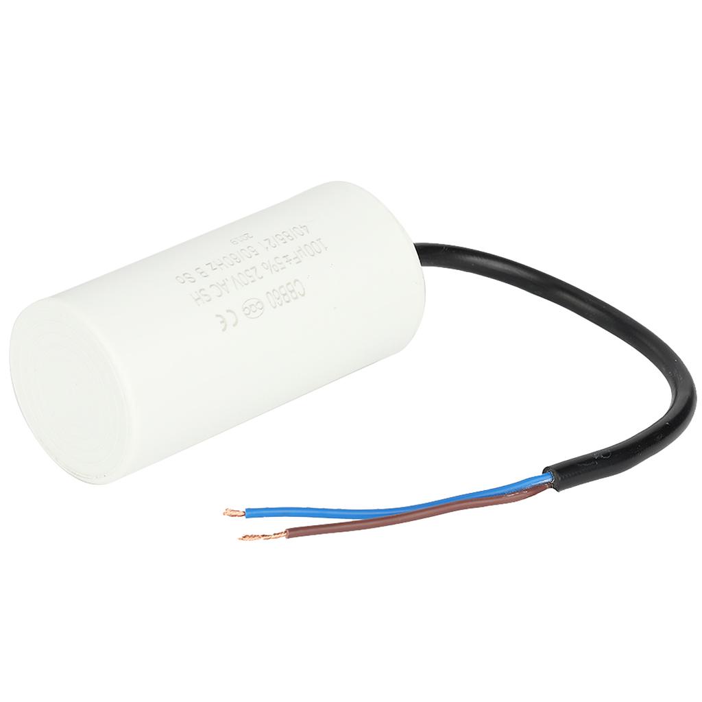 CBB60 Конденсатор запуска с проводом 250 В переменного тока 100 мкФ 5060 Гц для двигателя воздушного компрессора