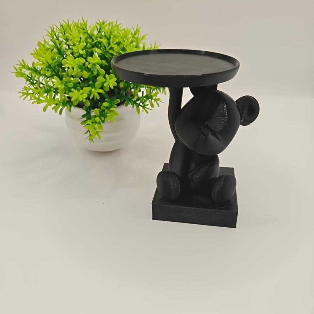 Забавный Медведь Подставка-Поднос Украшения Креативные 3D Печатные Орнаменты Многофункциональный Держатель для Ювелирных Изделий Настольное Украшение